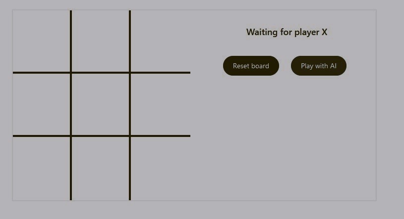 tic-tac-toe board with buttons on the right